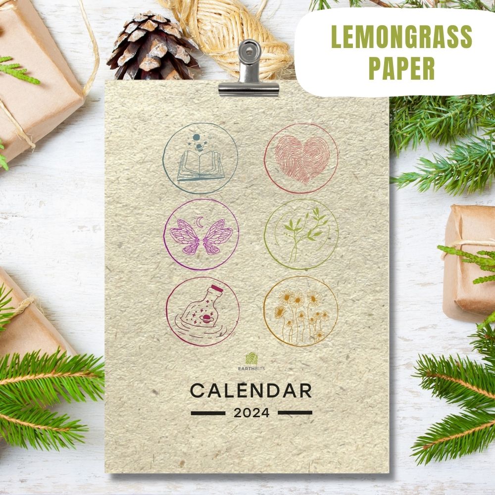 eco calendar 2024 counting days design lemongrass paper