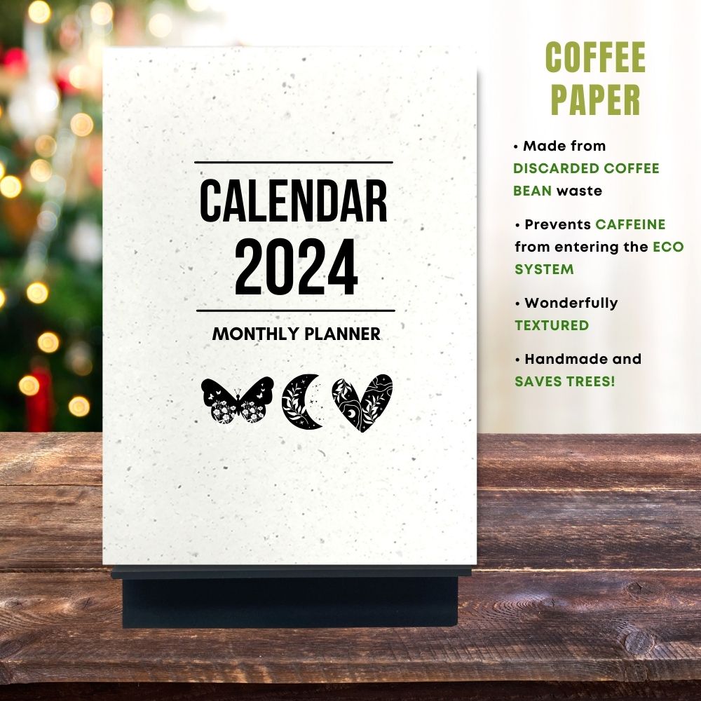 eco calendar 2024 Minimalist design coffee paper