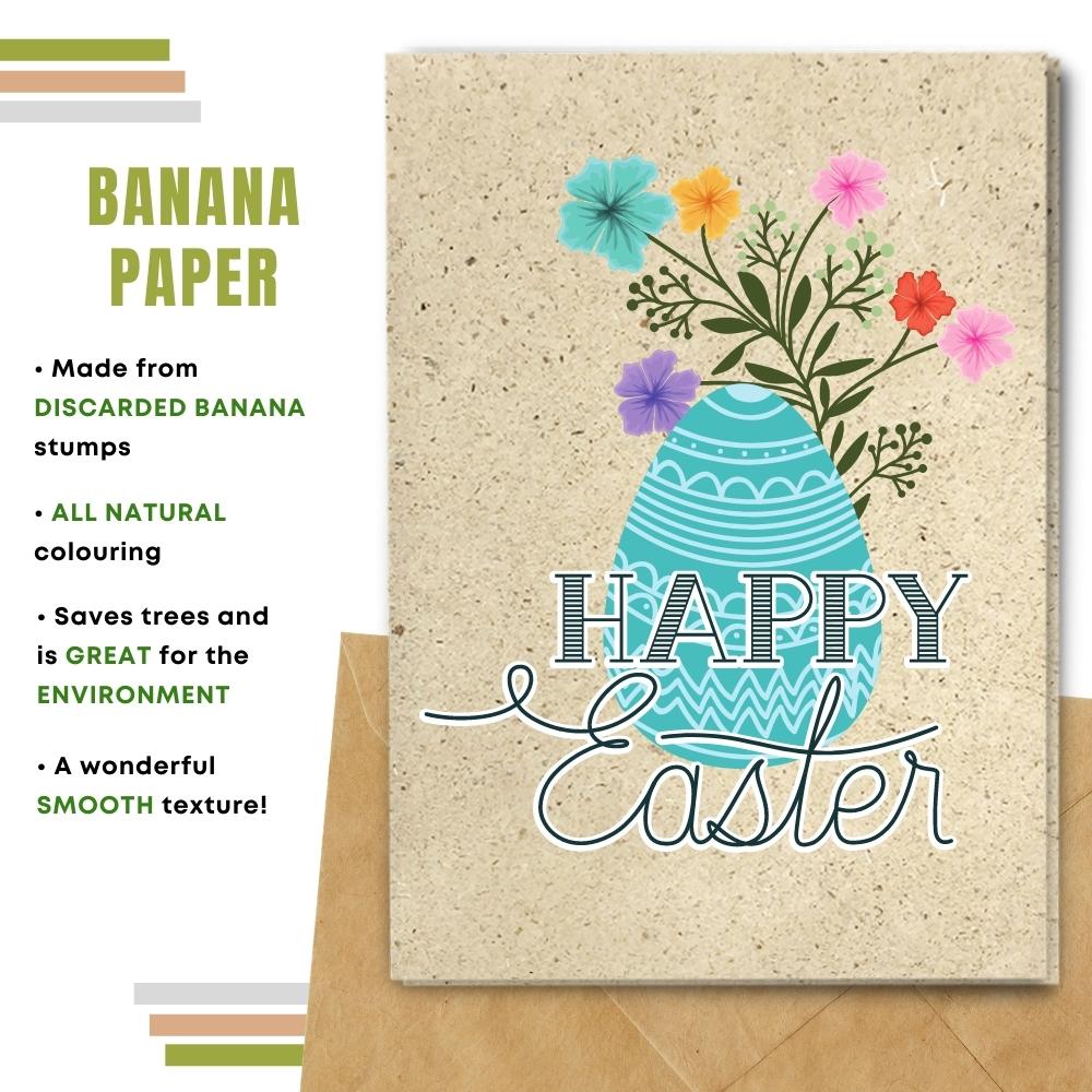  handmade easter card made with banana paper