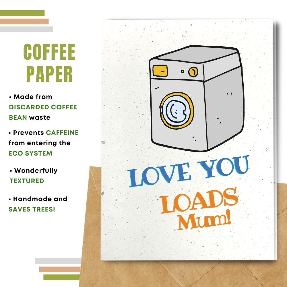  mother&#39;s day card made with coffee husk
