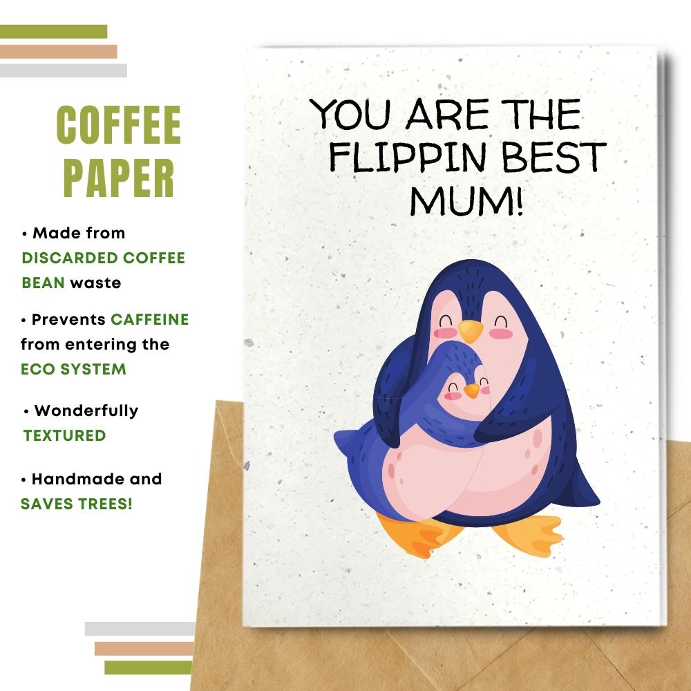 mother&#39;s day card made with coffee husk