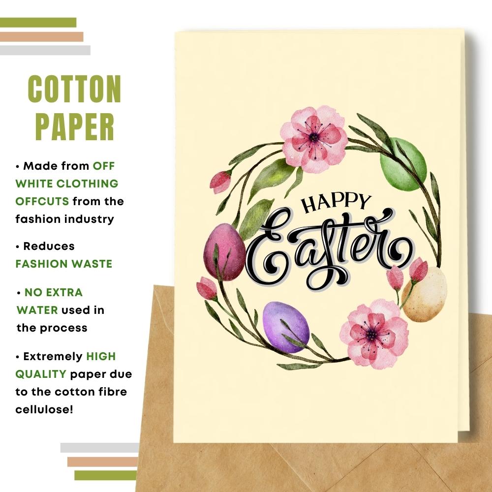 Handmade Happy Easter Day Greeting Cards, Easter Garland