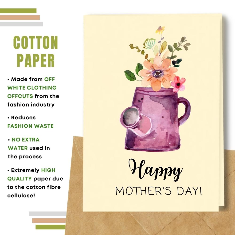 mother&#39;s day card made with cotton pulp 