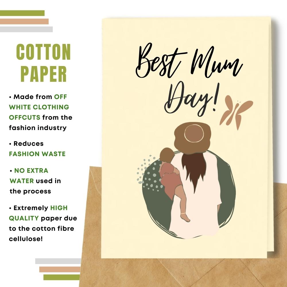 mother&#39;s day card made with cotton pulp