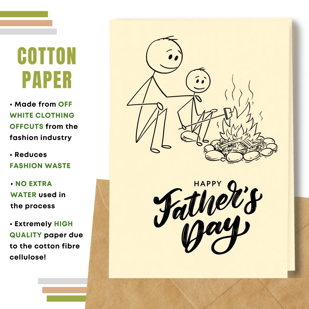 Handmade Father&#39;s day card made with cotton pulp
