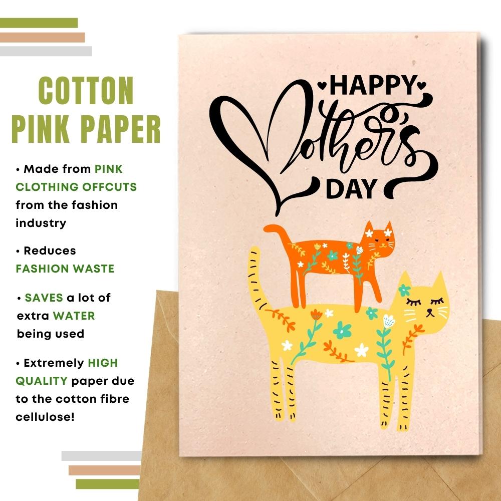 mother&#39;s day made with cotton waste pink