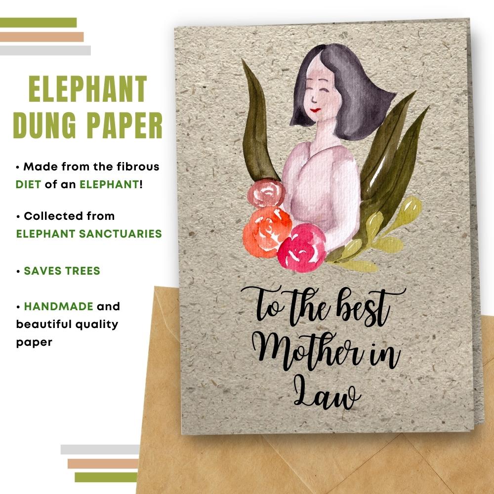 mother&#39;s day card made with elephant poo