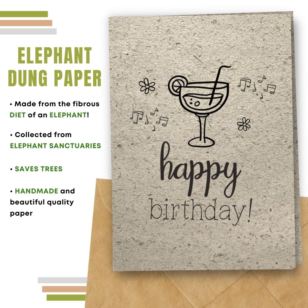  greeting card made with elephant poo
