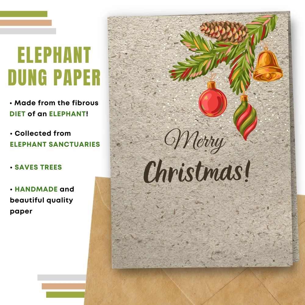  greeting card made with elephant poo