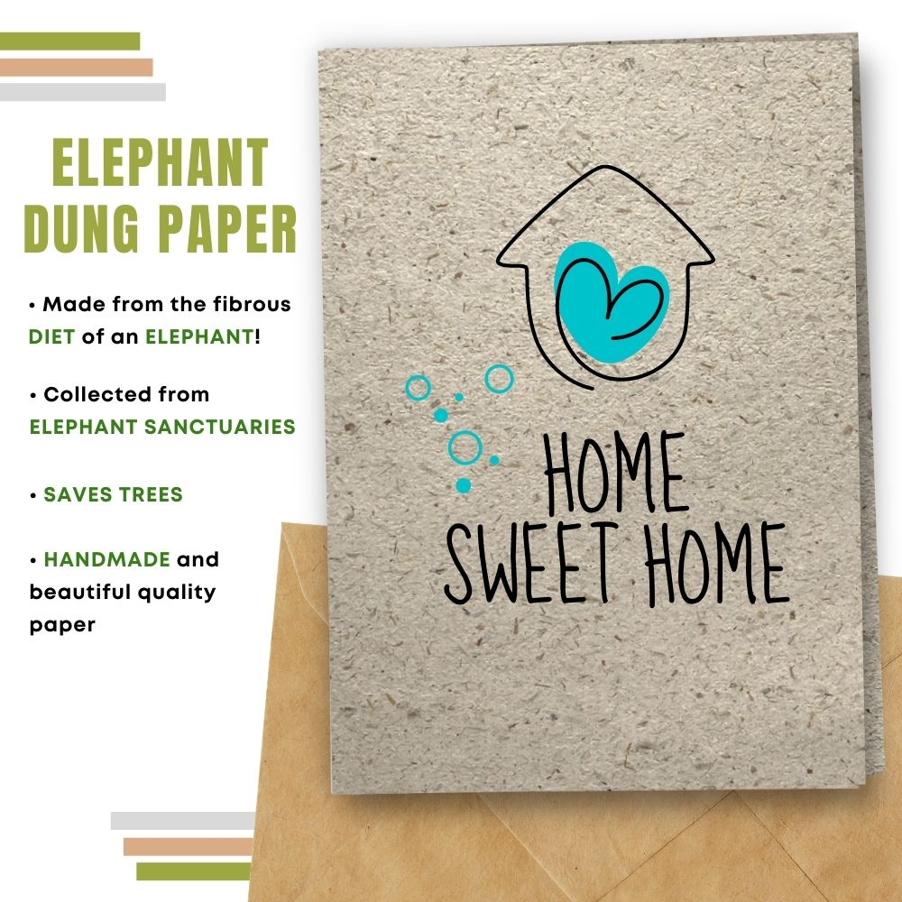 greeting card made with elephant poo