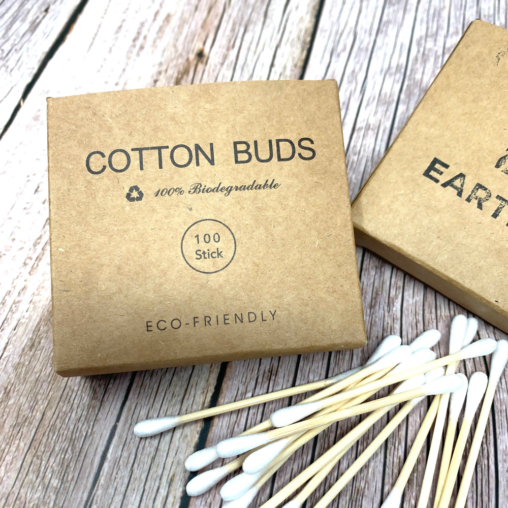 plasticfree ear buds made with bamboo and cotton set of 100