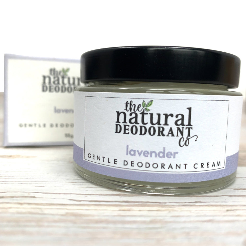 Natural Deodorant Cream, Deodorant for Sensitive Skin, Lavender 55g