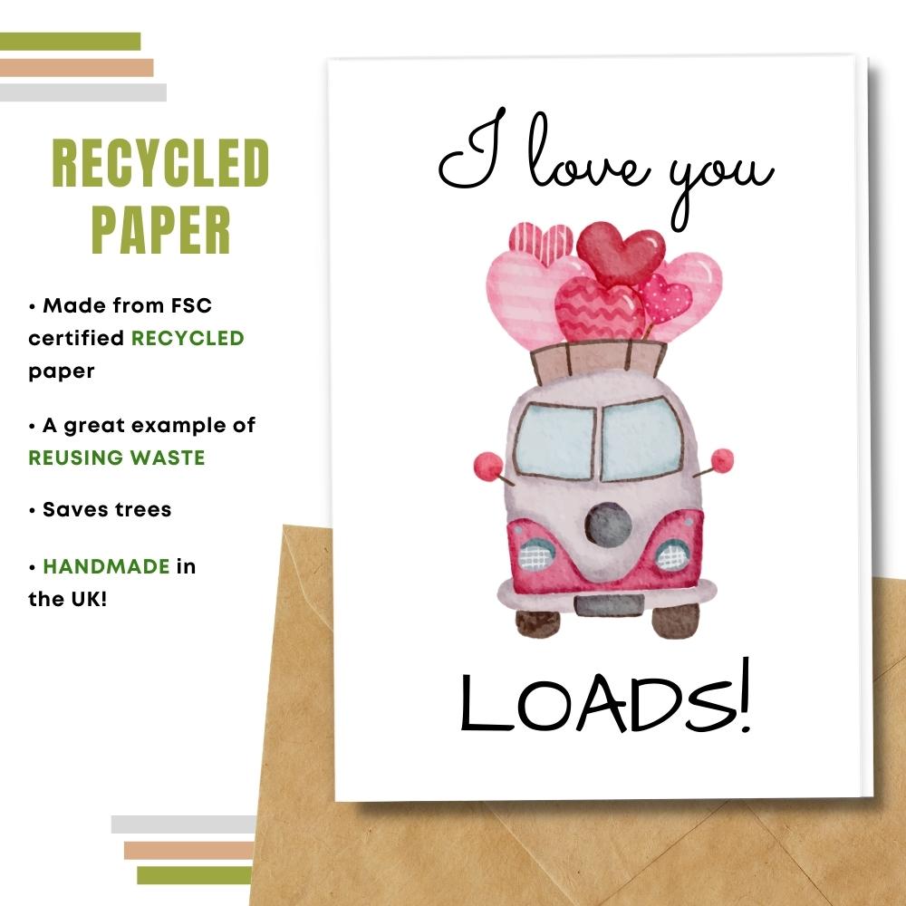 greeting card made with 100% recycled paper