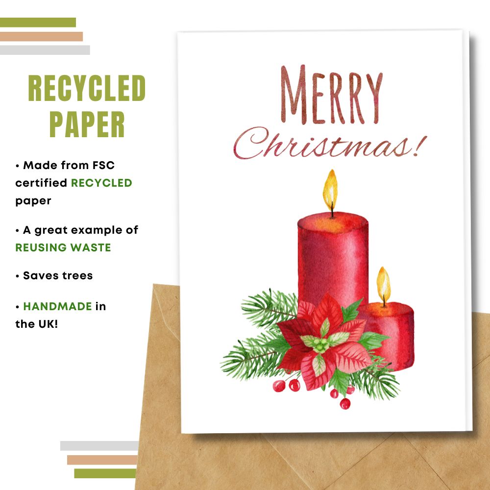  Christmas card made with 100% recycled paper