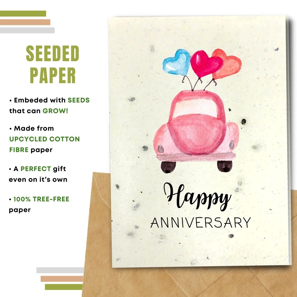 greeting card made with seed paper