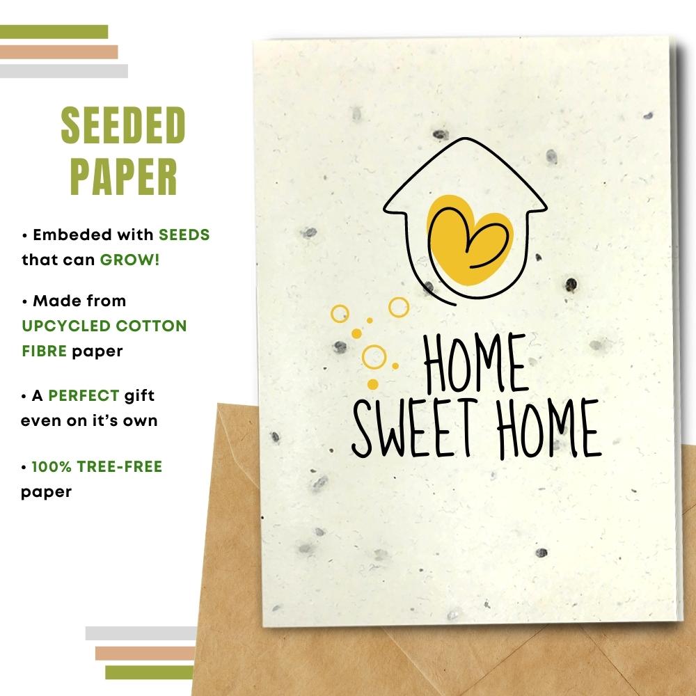 greeting card made with seeded paper