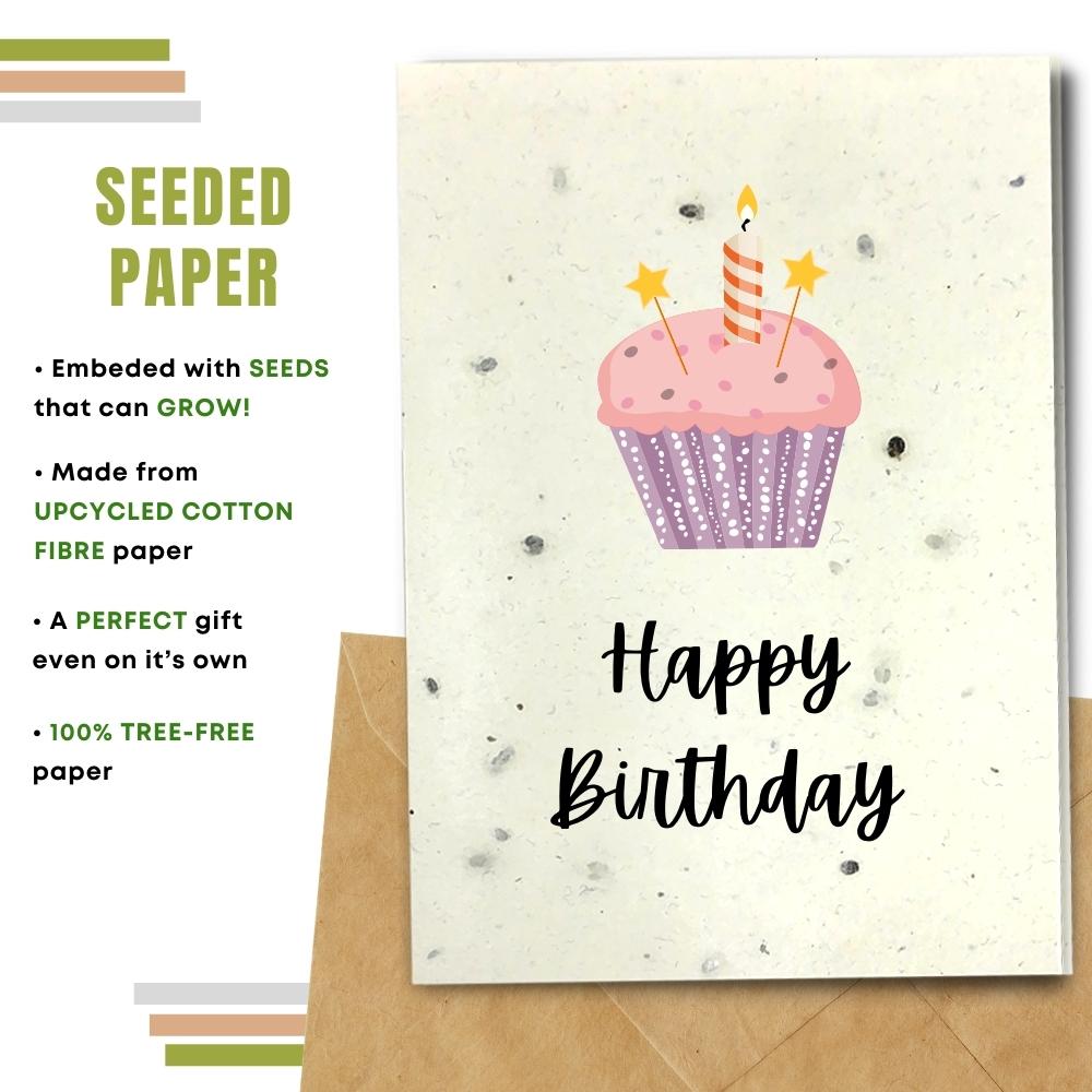 greeting card made with seeded paper