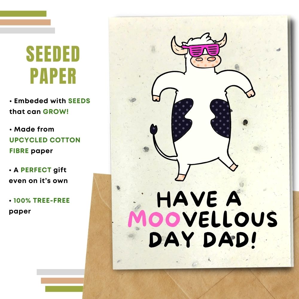 Handmade Father&#39;s day card made with seeded paper