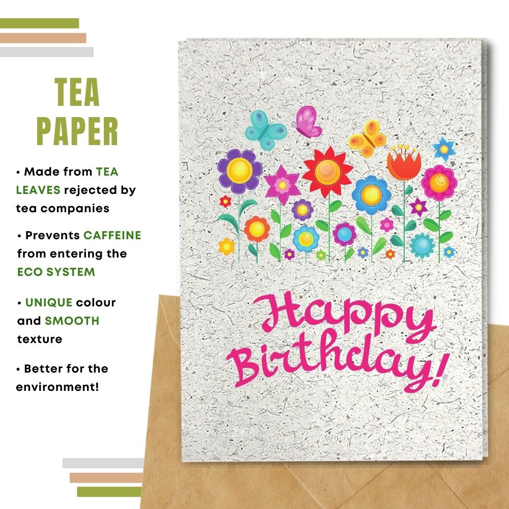Eco Friendly Happy Birthday Card, Spring Wishes
