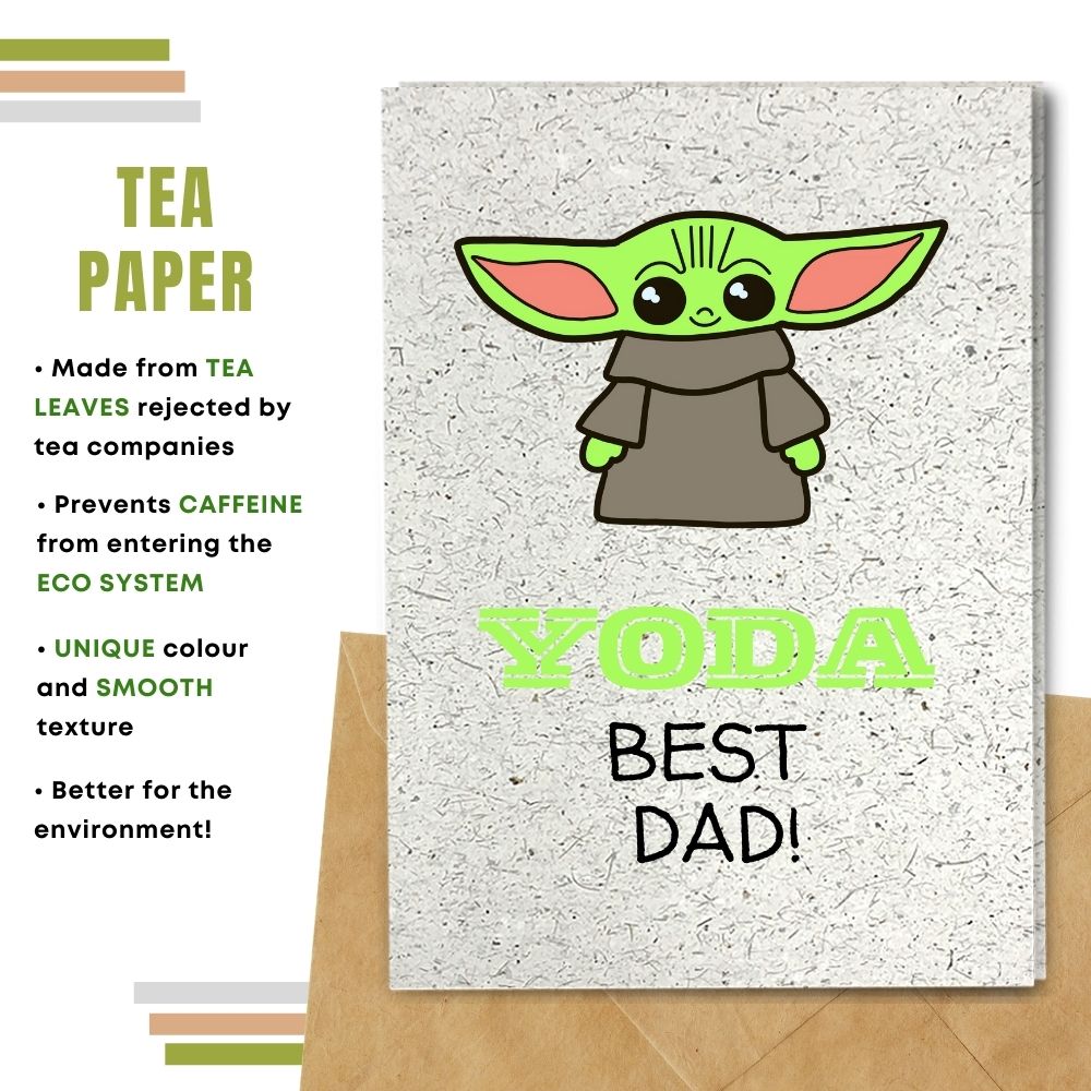 Handmade Father&#39;s day card made with tea paper