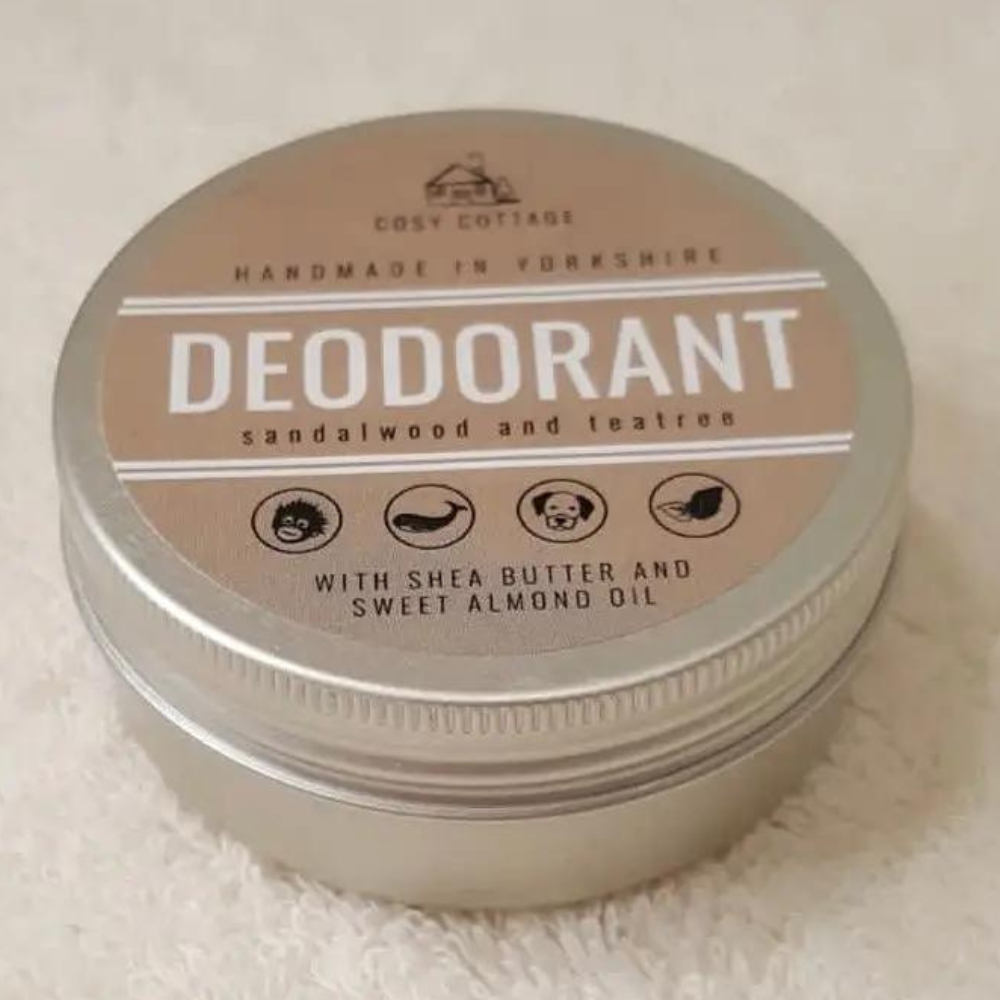 Sandalwood &amp; Tea Tree Cream Deodorant, Cosy Cottage Soap