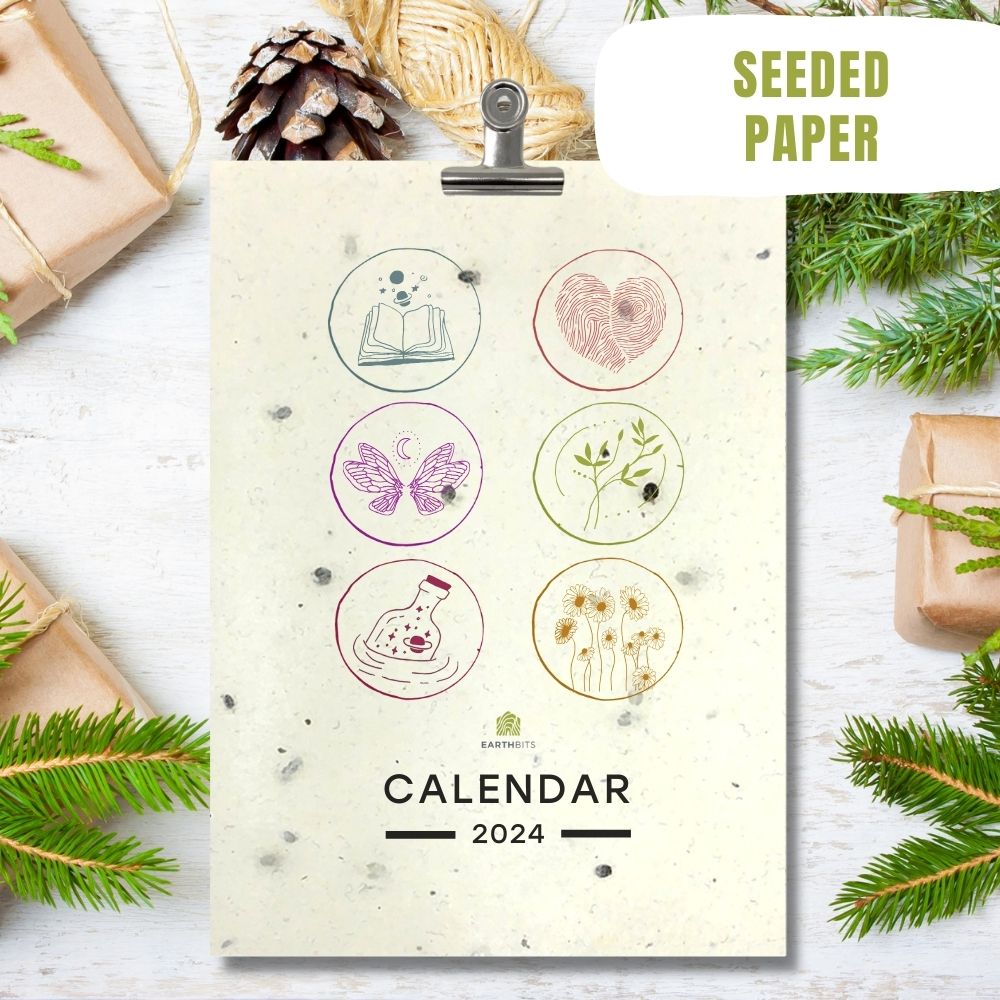  eco calendar 2024 counting days design seeded paper