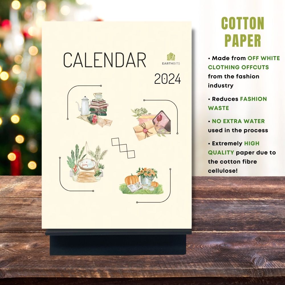 eco calendar 2024 special moments design cotton paper