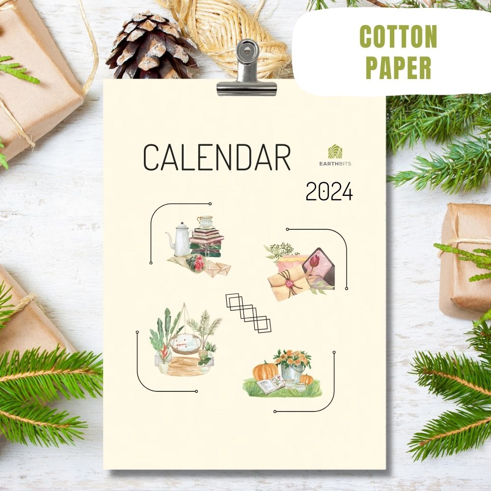 eco calendar 2024 special moments design cotton paper