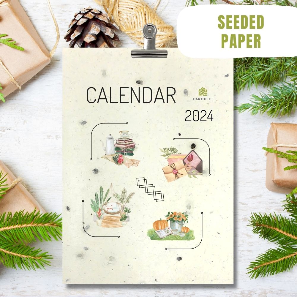 eco calendar 2024 special moments design seeded paper