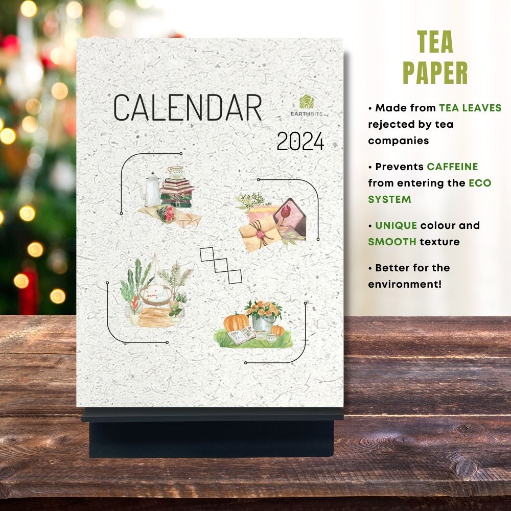 eco calendar 2024 special moments design tea paper