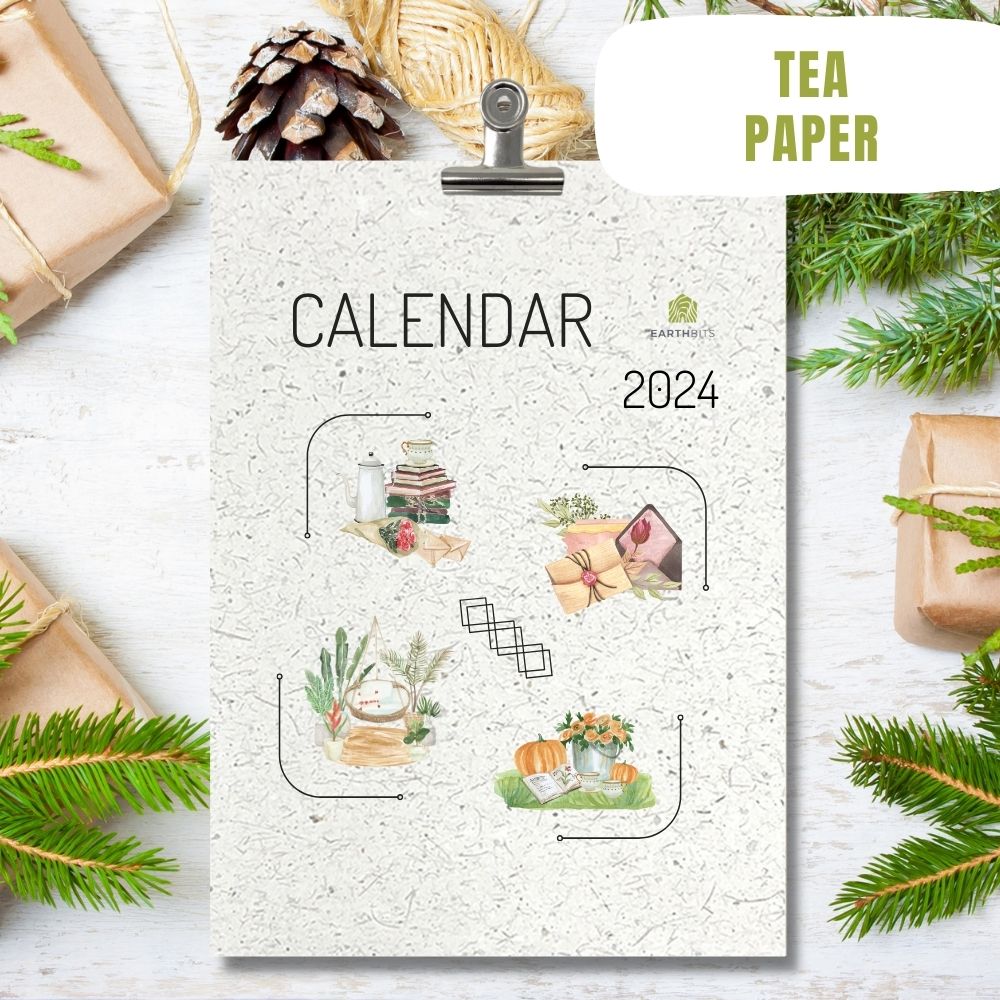 eco calendar 2024 special moments design tea paper