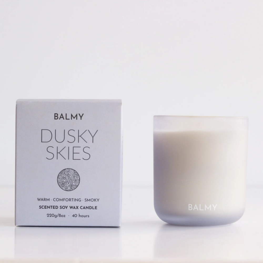 dusky skies scented candle made of soy wax