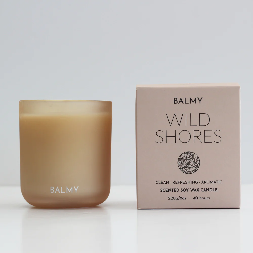 clean, refreshing and aromatic scented candle wild shores