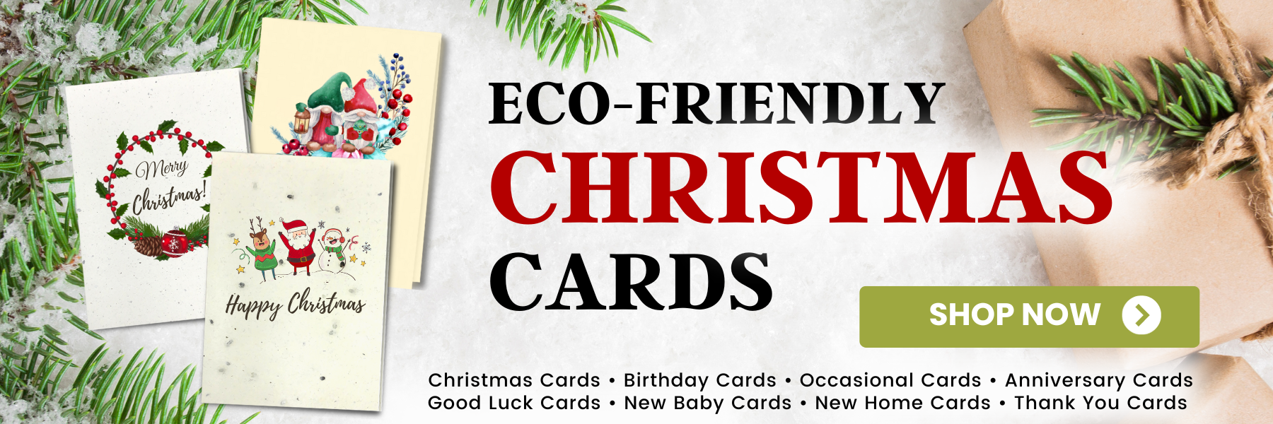 Earthbits Christmas Cards eco friendly made of seeded paper, coffee paper, elephant poo paper, tea paper, lemongrass paper, cotton paper