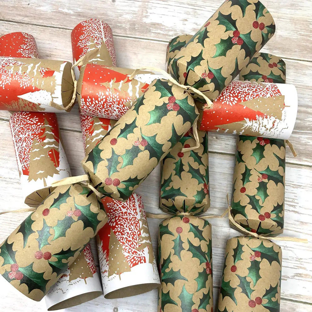 Plastic Free Christmas Crackers, Pack of 6 or 12