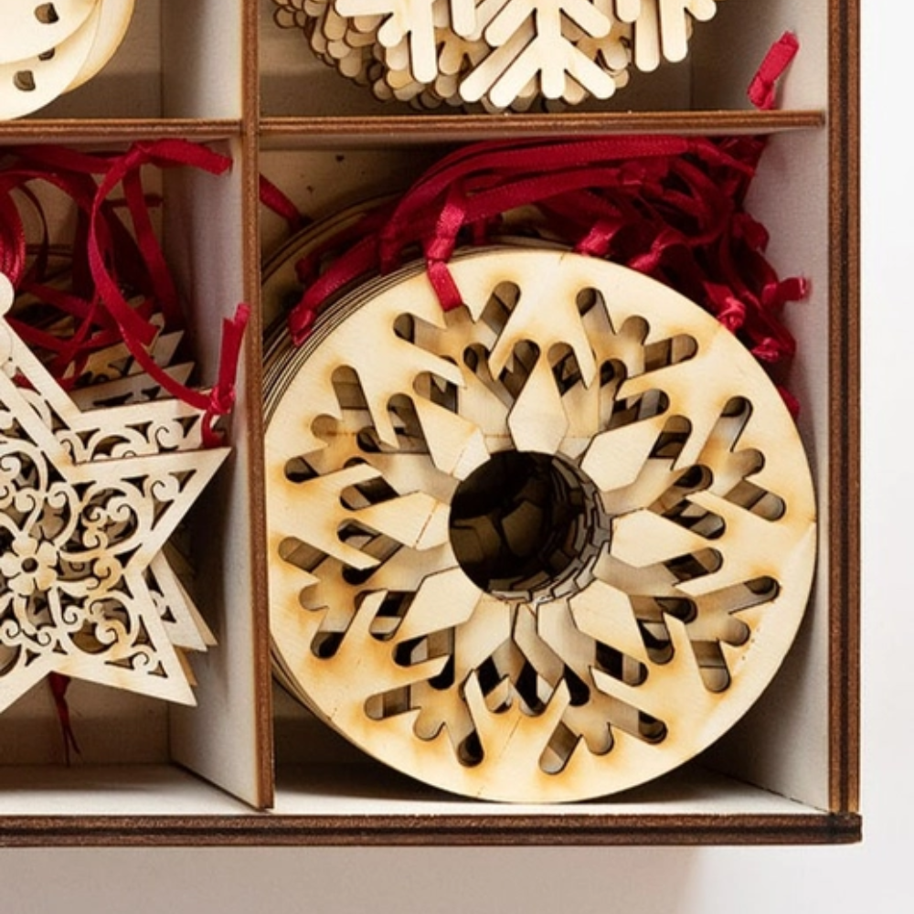 Plastic Free Wooden Christmas Ornaments Collection