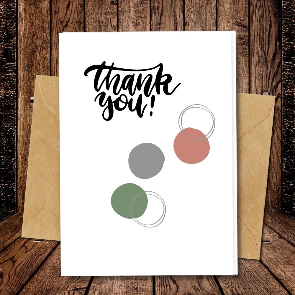 eco friendly, plastic free card, colorful dots design, handmade cards
