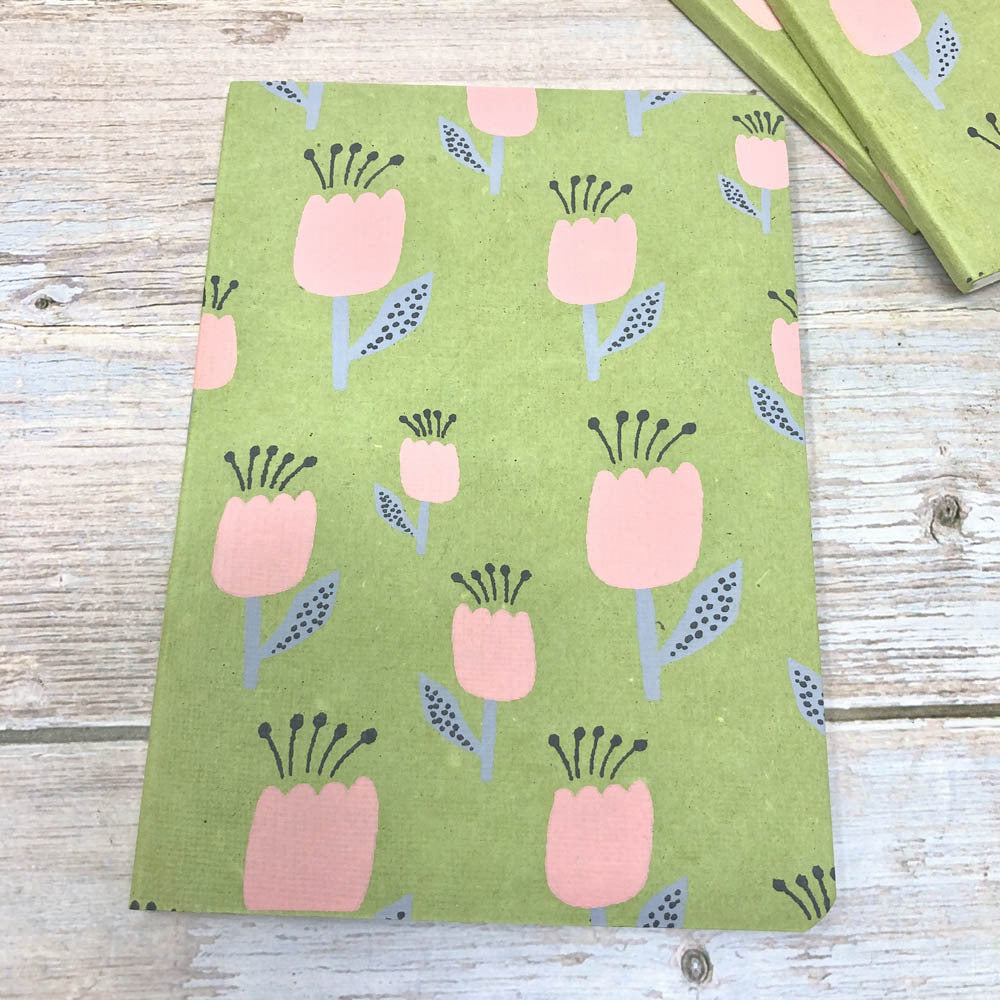 green tree free paper notebooks made with cotton paper from wasted cotton