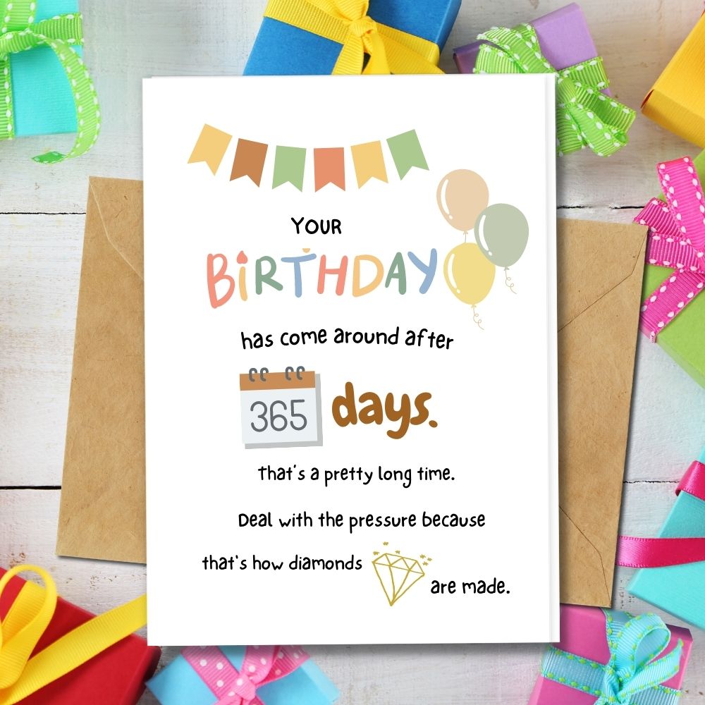 eco friendly birthday cards 365 days of your existence were diamonds are made 