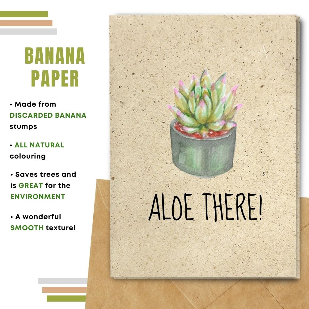 Eco Friendly Greeting Card, Aloe There