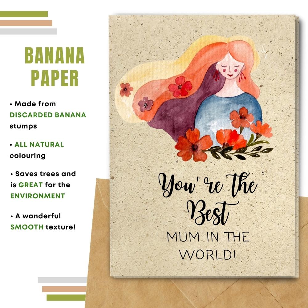 mother&#39;s day card made with banana paper