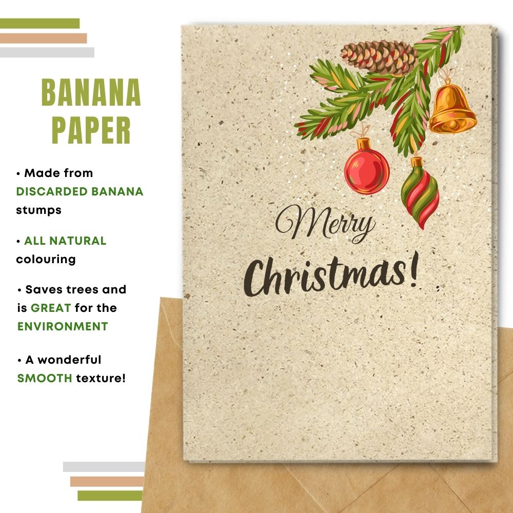 greeting card made with banana paper