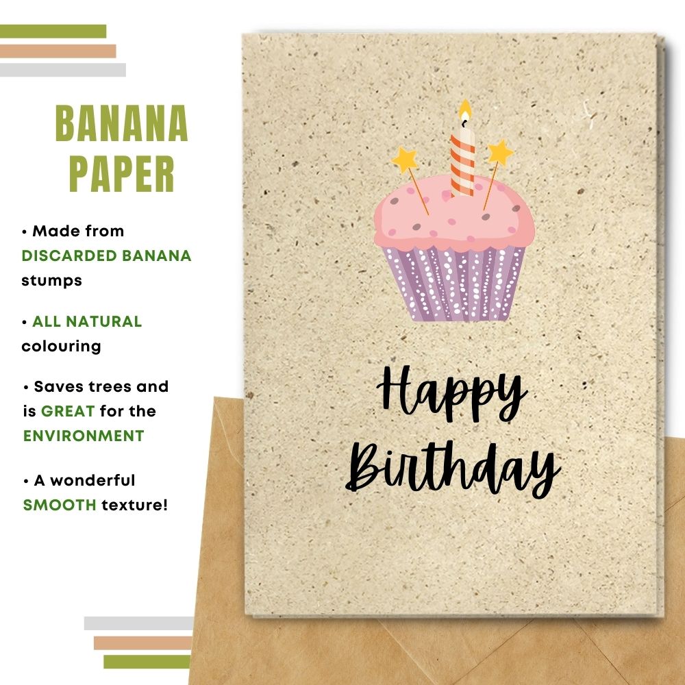 greeting card made with banana paper