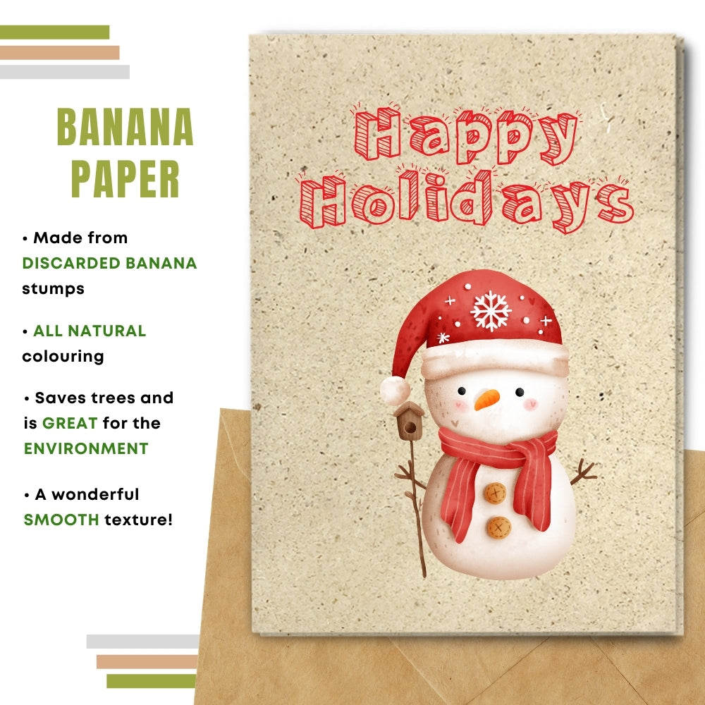 greeting card made with banana paper