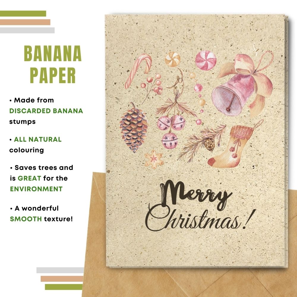 greeting card made with banana paper