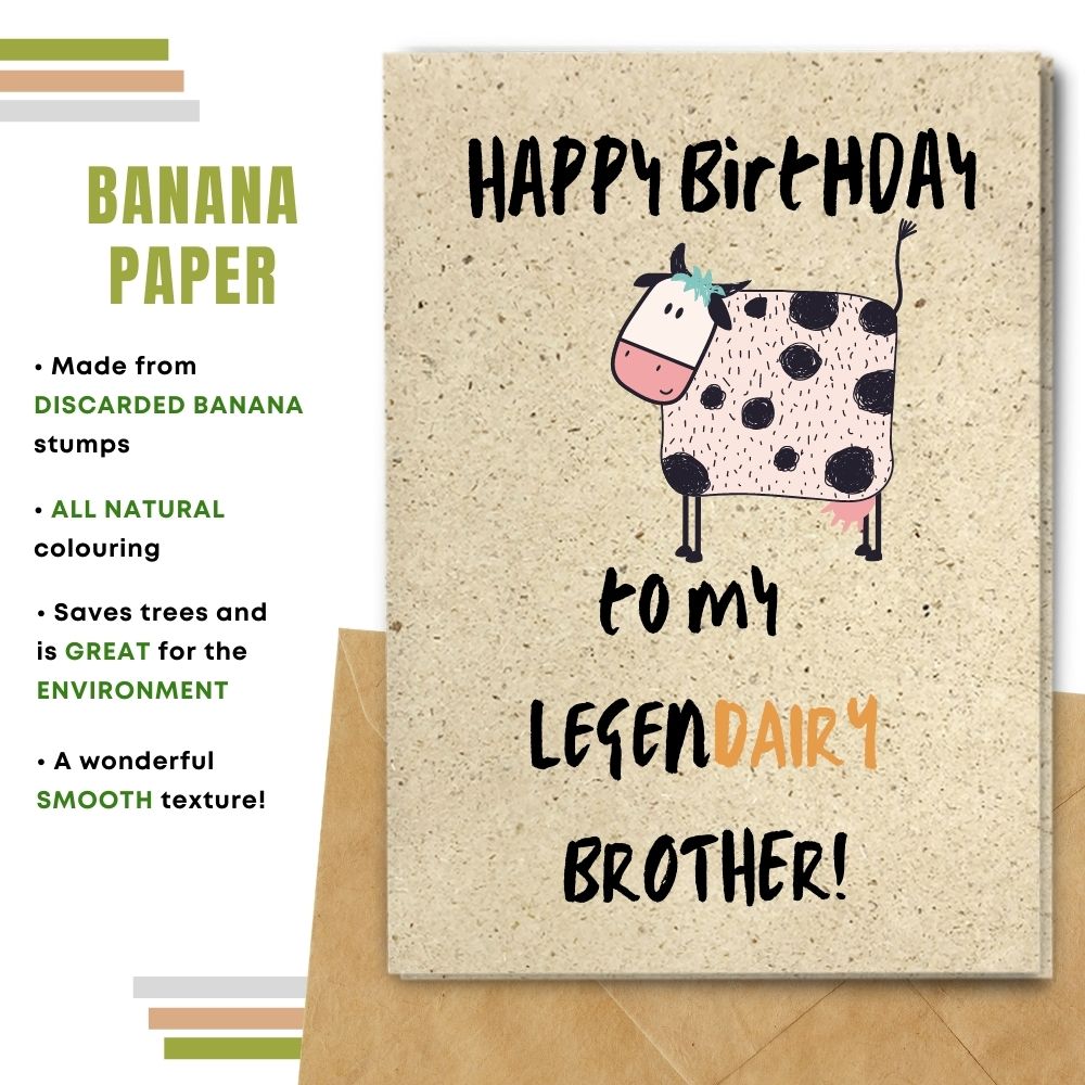 handmade birthday card made with banana paper