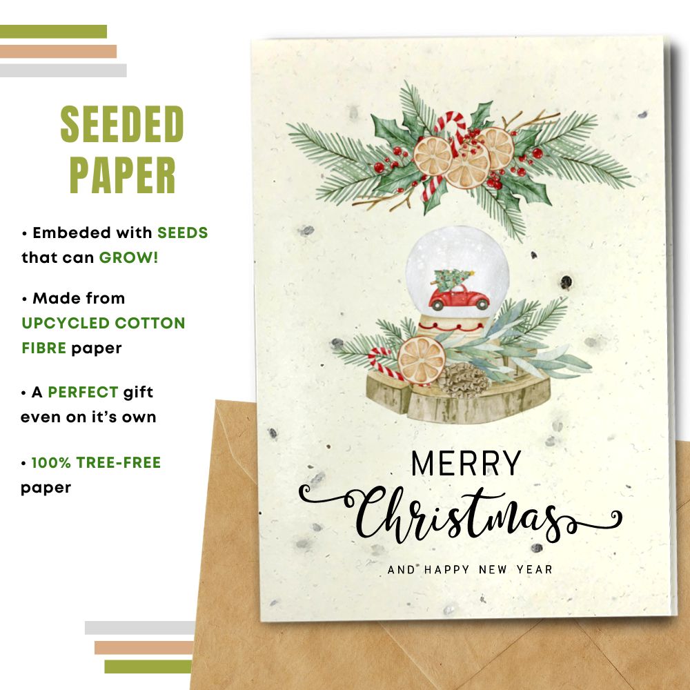  Christmas card made with seeded paper