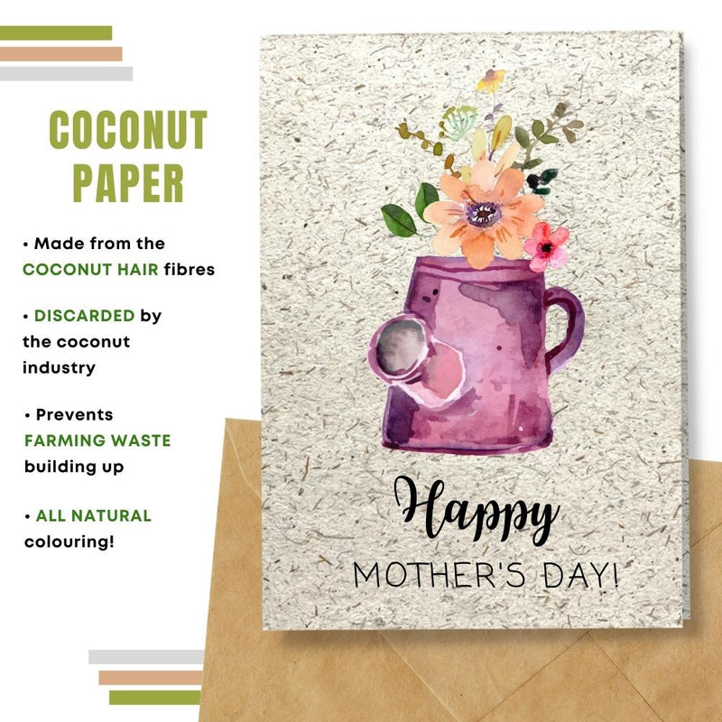 Eco Friendly Handmade Mother's Day Cards Flowers And Bees