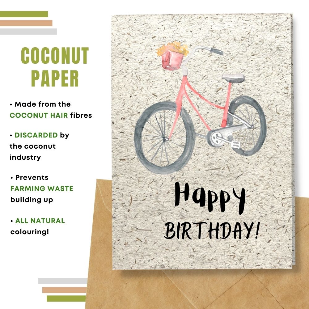  greeting card made with coconut husk