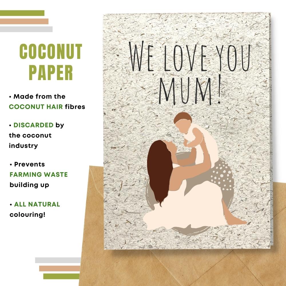 mother&#39;s day made with coconut husk
